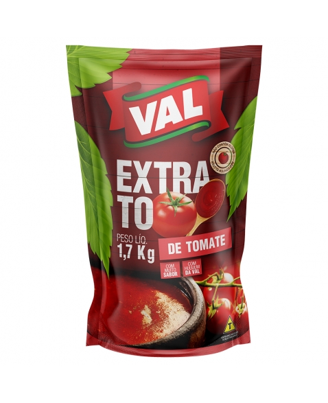 EXTRATO TOMATE VAL POUCH 1,7KG
