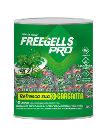 CHICLE FREEGELLS PRO EUCALIPTO POTE 100UN