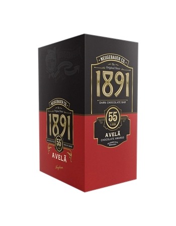 TABLETE 1891 AVELÃ 55 CACAU 10X90G