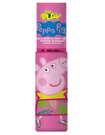 BALA LIQUIDA SPRAY GOPLAY PEPPA PIG MORANGO 15UN