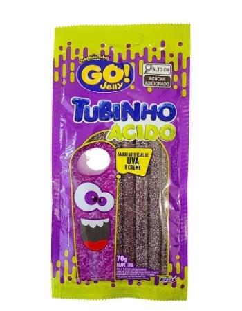 BALA TUBINHO GO JELLY UVA ACIDO 70G
