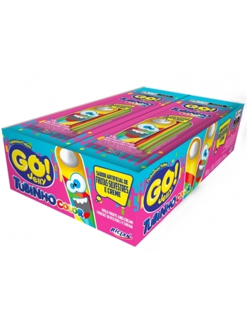BALA TUBINHO GO JELLY MINI COLOR FRUTAS 12X15G