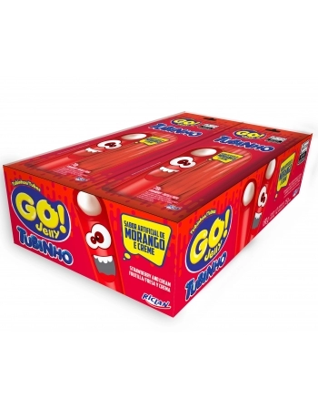 BALA TUBINHO GO JELLY MINI MORANGO 12X15G