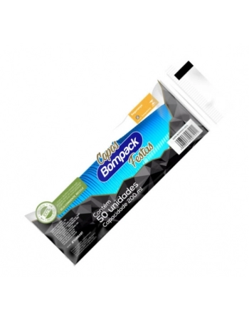 COPO BOMPACK AZUL PREMIUM 200ML 50UN