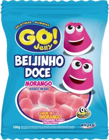 BALA GELATINA GO JELLY BEIJINHO MOR 100G