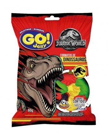 BALA GELATINA GO JELLY JURASS WORLD 80G