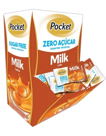 BALA POCKET ZERO MILK CANG 230G 100UN