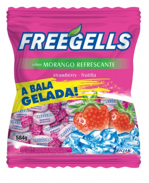 BALA FREEGELLS MORANGO 584G