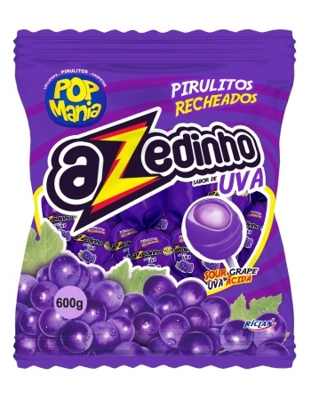 PIRULITO POP MANIA AZEDINHO UVA 50UN