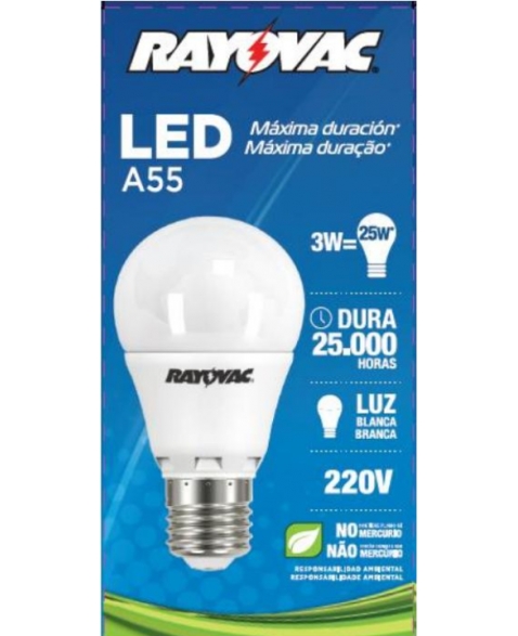 LAMPADA RAYOVAC LED 3.0W BRANCA 220V