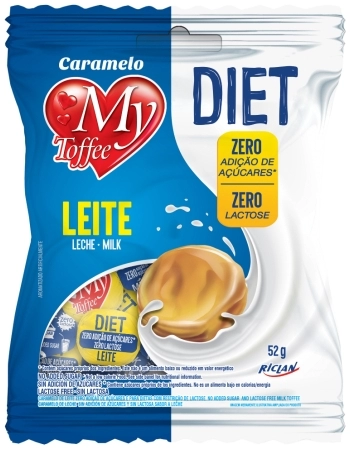 BALA MY TOFFEE DIET ZERO LACTOSE LEITE 52G