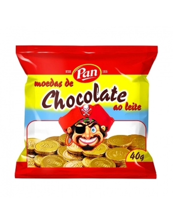 MOEDA CHOCOLATE AO LEITE PAN SC 40G