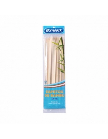 ESPETO BOMPACK DE BAMBU 18CM 50UN