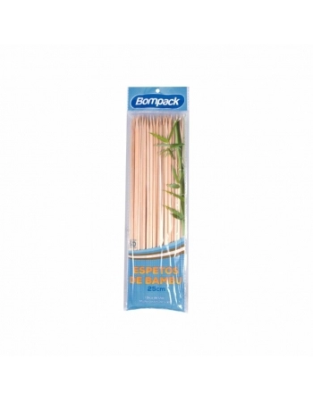 ESPETO BOMPACK DE BAMBU 25CM 50UN