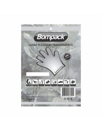 LUVA DESCARTAVEL BOMPACK C 100UN