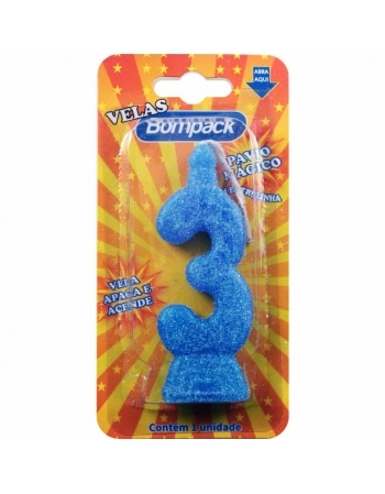 VELA SUPERNUMERO BOMPACK N0 AZUL 04UN